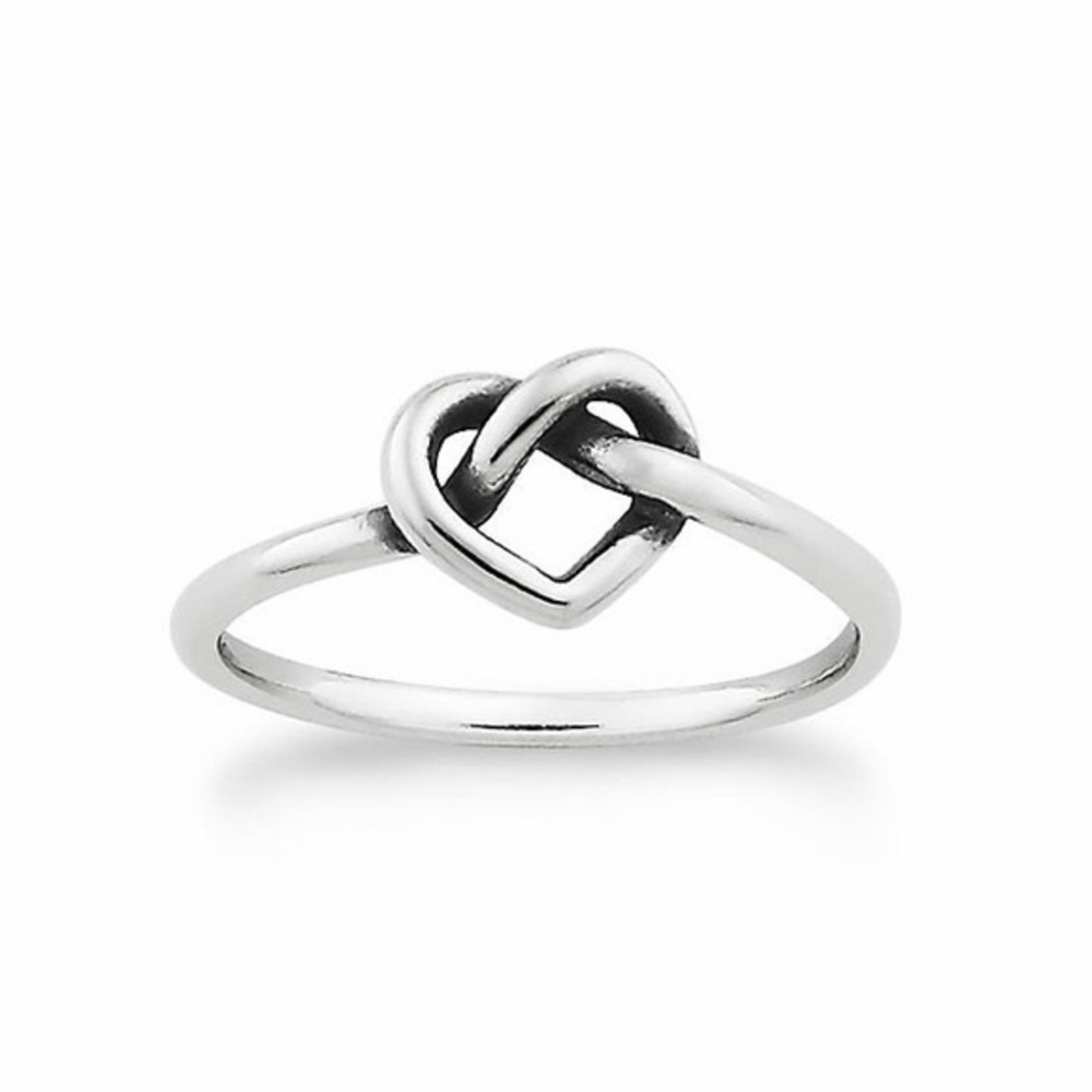 James Avery Polished Silver Heart Knot Ring